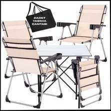 Teknotrust Taşınabilir 4'lü Katlanır Kamp Sandalyesi ve Alüminyum Masa Seti