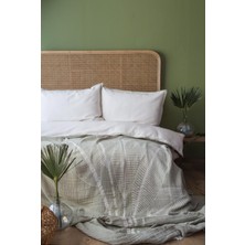 Çift Kişilik Muslın Yatak Örtüsü Nevresım Set June Adacayı - Pıke Takımı