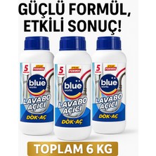 Blue Works Lavabo Açıcı 3’lü Set – 6 kg Etkili Formül ile Zorlu Tıkanıklıklara Güçlü Müdahale