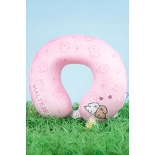 Rahat ve Konforlu Hafızalı Boyun Yastığı, Yumuşak Pembe Tasarım