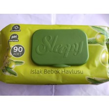 Sleepy 90'lı Doğal Zeytinyağlı Islak Bebek Havlusu