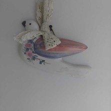 El Yapımı Seramik Kuş Yükseklik 6cm Genişlik 11CM Hediyelik