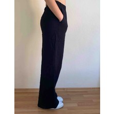 Beli Lastikli Müslin Palazzo Kadın Pantolon