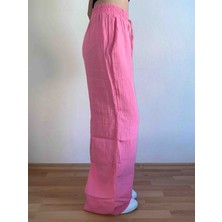 Beli Lastikli Müslin Palazzo Kadın Pantolon