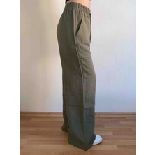 Beli Lastikli Müslin Palazzo Kadın Pantolon