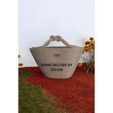 Midi Boy Hasır Çanta Plaj Çantası Günlük Çanta El Emeği Handmade El Çantası Kol Çantası