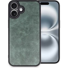 Apple iPhone 16 Plus Kılıf Aras Deri Kapak - Koyu Yeşil