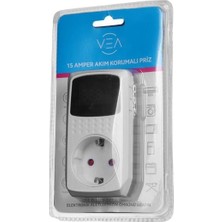 Vea VE-22393 15A 3520W Göstergeli Akım Korumalı Priz Aşırı Yüksek Gerilim