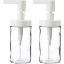 Tackan Sıvı Sabunluk Cam - Beyaz Kapaklı 2 Adet