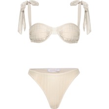 Balenli Bej Bikini Takım