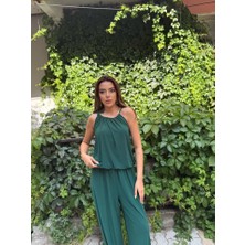 Tex Nova Kadın Omuz Askılı Döküm Detay Salaş Sandy Bluz