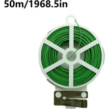 50 Metre  Kesici Bıçaklı Bitki Saksı Kablo Sabitleme Teli  Dayanıklı Dış Mekan Bitki Klipsleri