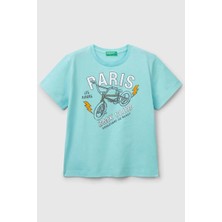 United Colors Of Benetton Erkek Çocuk T Shirt Turkuaz 3I1XG10IJ