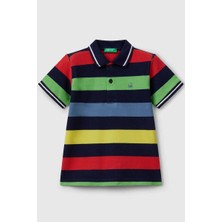 United Colors Of Benetton Erkek Çocuk Çizgili Polo T Shirt Mix 39QAG300V