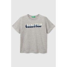 United Colors Of Benetton Erkek Çocuk T Shirt Gri 3I1XG10HT