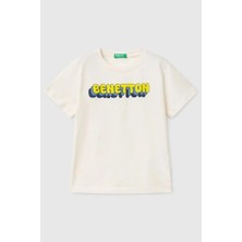 United Colors Of Benetton Erkek Çocuk T Shirt Kısa Kol Beyaz Günlük Stil  Pamuk