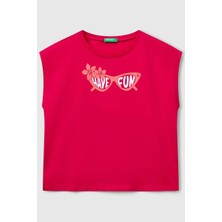 United Colors Of Benetton Kız Çocuk G Tshirt Fuşya 3JERC10PB