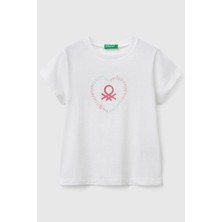United Colors Of Benetton Kız Çocuk T Shirt Beyaz 3I1XG10HU