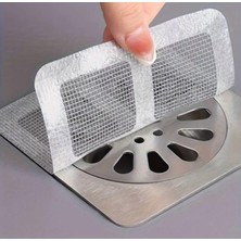 Banyo Gideri Süzgeci ve Yapışkanlı Mutfak Evye Çöp Ayırıcı Seti, Böcek Geçirmez Saç Kıl Tutucu 10 Adet
