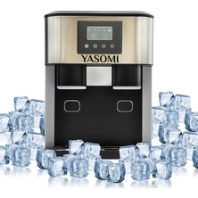 Yasomi Coolmaster Zbs15 3in1 Buz Makinesi Küp & Kırılmış Buz, Soğuk Su Lcd Dokunmatik Inox Gövde 2l Tanklı Buz Makinesi