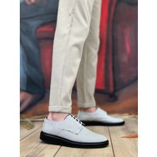 BA0003 Bağcıklı Klasik Spor Gri Renk Siyah Taban Keten Yüksek Taban Casual Erkek Ayakkabı