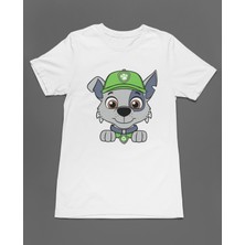 Bumeta Yeşil Şapkalı Kurtarıcı Rocky Paw Patrol Unisex Tişört T-Shirt