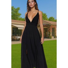 Rahat Kalıp Maxi Elbise Viskoz Polyester Crinkle Dokuma Yazlık Özel Tasarım Özenle Seçilmiş