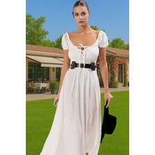 Şık Kadın Yazlık Maxi Elbise Viskoz Polyester Dokuma Rahat ve Şık Şık Görünüm Kaliteli Işçilik