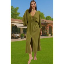 Rahat Viskoz Maxi Elbise Tek Kol Zebra Desenli Yazlık Profesyonel Görünüm Günlük Kullanım Için