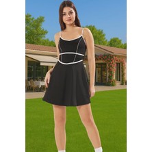Kadın Spor Elbise Ince Askılı Örme Kumaş Yazlık Mini Boy Dayanıklı Malzeme Konforlu Kesim