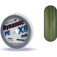 Captain Dynamic Soft Pe 8 Örgü Ip Misina 100MT Yeşil 0.50 mm