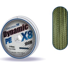 Captain Dynamic Soft Pe 8 Örgü Ip Misina 100MT Yeşil 0.45 mm