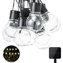 Solar 10LED Ampül 8 Mod 3.5mt Güneş Enerjili Dış Bahçe Aydınlatma Dekorasyon Günışığı