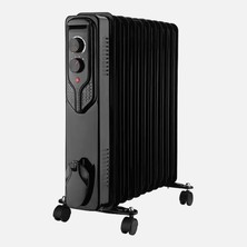 Voltomat Termostatlı 2500 W 11 Dilim Yağlı Radyatör Siyah