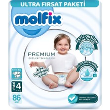 Molfix Oksijen Premium Bebek Bezi  Maxi Ultra Fırsat Paketi 86 Adet