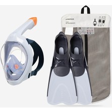 Yetişkin Su Altı Keşif Maskesi Seti - Mavi - Easybreath