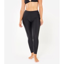 Kadın Slim Fit Uzun Uv Korumalı Tayt - Siyah