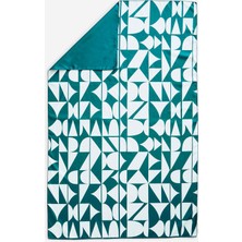 Mikrofiber Havlu - Xl - Mavi Desenli - 110 × 175 cm