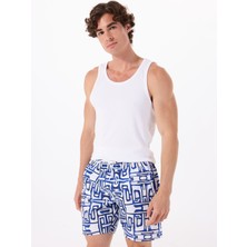 Mustang Beyaz - Saks Erkek Şort Mayo M5SM-SRT0004