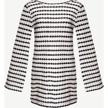 Düz Bisiklet Yaka Uzun Kol Elbise