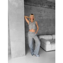 Essential Yelek Pantolon Takım Gri S255254