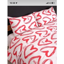 Tag Nevresim Takımı Tek-Çift Kişilik Kalpli Pinterest Model %100 Pamuk