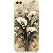 Huawei P Smart Uyumlu Zambakların Sessiz Zarafeti  Desenli Silikon Kılıf