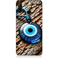 Huawei P30 Lite Uyumlu Nazarlıkta Ahşap Koruma Gücü  Desenli Silikon Kılıf