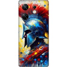 Infinix Zero 30 4g Uyumlu Kızıl Miğferli Savaşçı  Desenli Silikon Kılıf