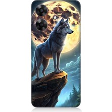 Realme Note 60 Uyumlu Uçurum Başında Yalnız Kurt  Desenli Silikon Kılıf