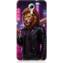 General Mobile Discovery 4g Uyumlu Gece Şehirde Asi Aslan  Desenli Silikon Kılıf