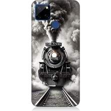 Realme C12 Uyumlu Buharlı Trenin Güç Yolu  Desenli Silikon Kılıf