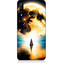 Huawei P30 Lite Uyumlu Güneşin Ardında Umut  Desenli Silikon Kılıf