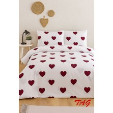 Tag Nevresim Takımı Tek-Çift Kişilik Kalpli Pinterest Model %100 Pamuk